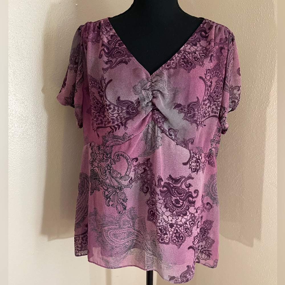 Daisy Fuentes 1x Babydoll Blouse